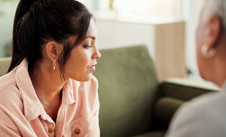 Person in counseling session
