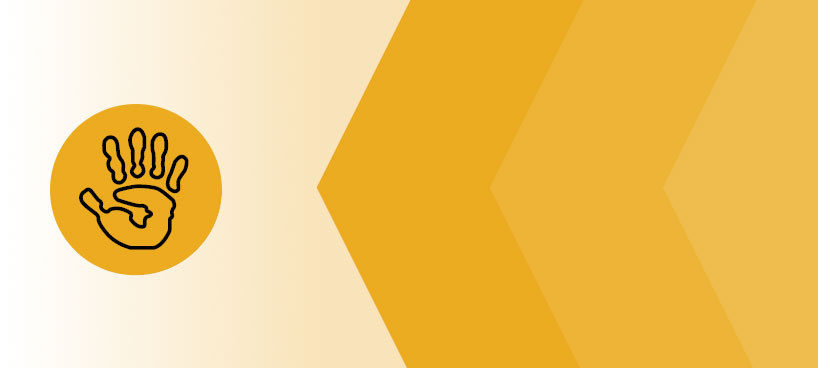 Icon of a handprint