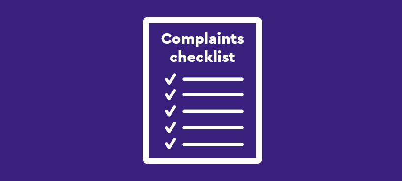 Complaints checklist 