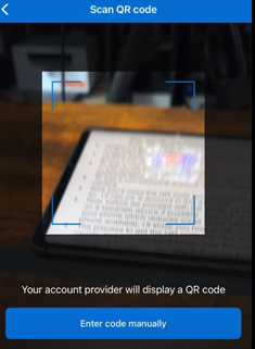 Scan QR code using MS authenticator