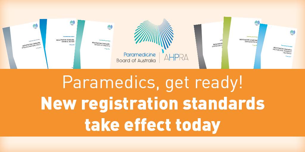 AHPRA report Paramedicine registration standards announced