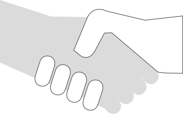 Illustration of handshake.