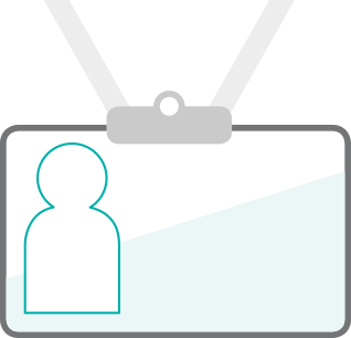 Illustration of ID badge.