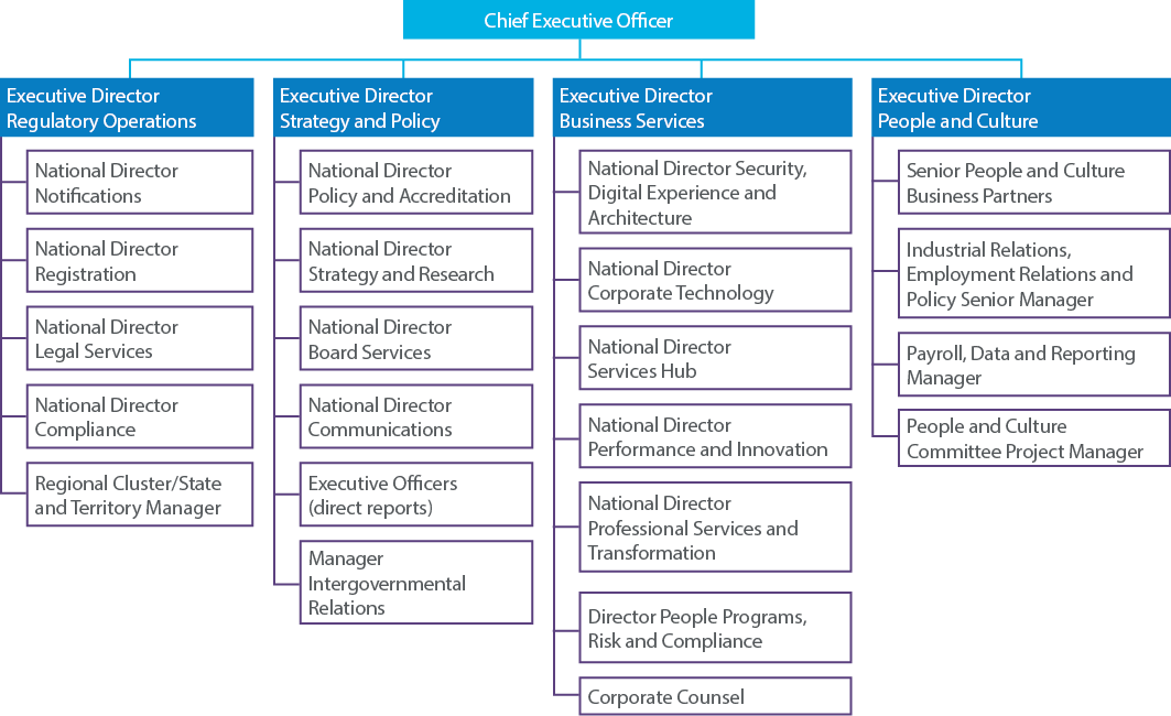 AHPRA organisational structure chart