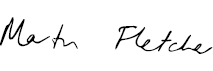 Martin Fletcher signature